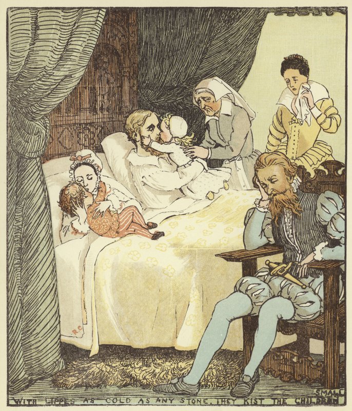 The Babes In The Wood (väri litho) tekijältä Randolph Caldecott