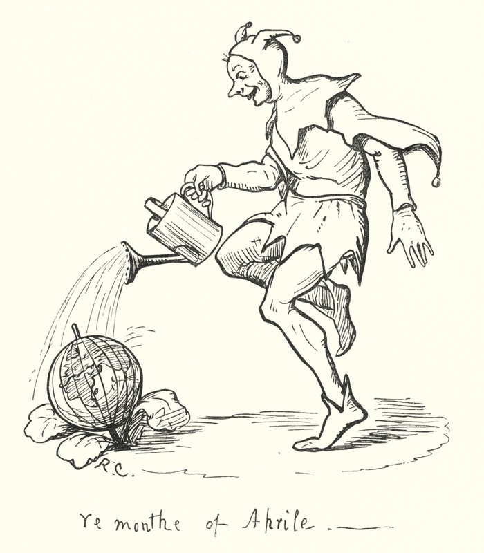 Huhtikuu (kaiverrus) tekijältä Randolph Caldecott