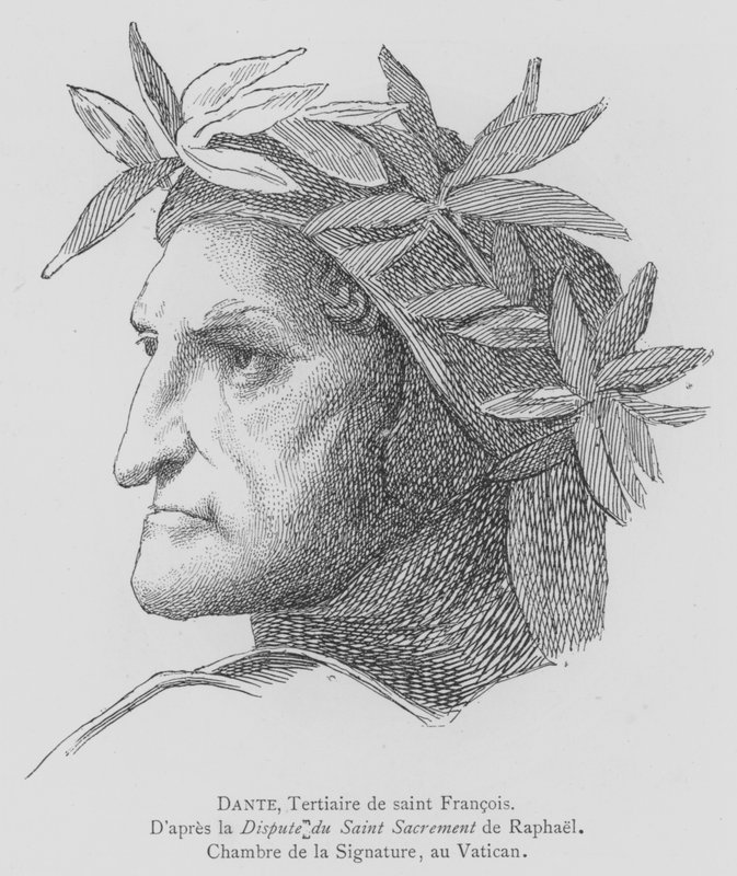 Dante Alighieri, italialainen runoilija tekijältä after Raphael