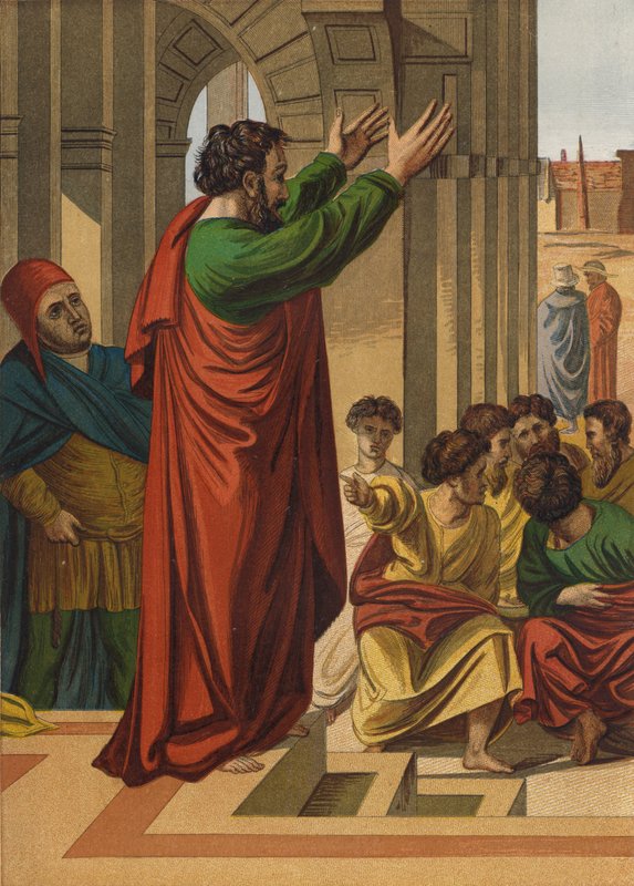 Paavali saarnaa Ateenassa tekijältä after Raphael