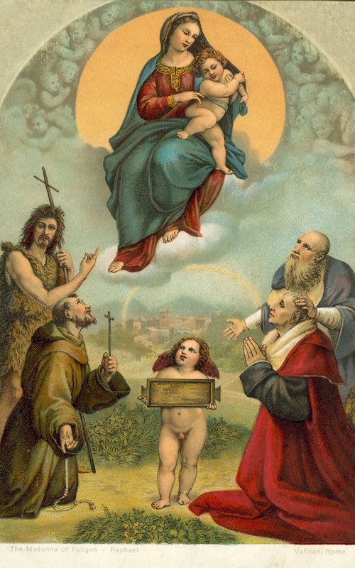 Folignon Madonna (kromoliittinen) tekijältä Raphael (1483 1520) (after)