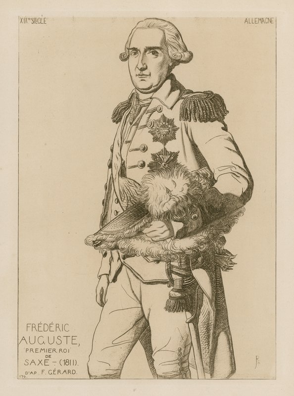 Fredrik Augustus, ensimmäinen Saksin kuningas (1811). tekijältä Raphael Jacquemin