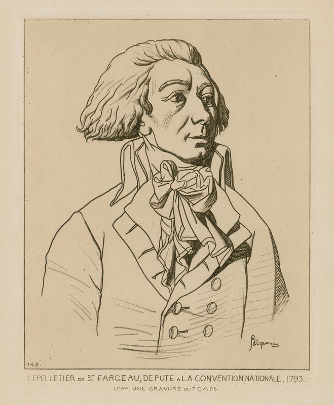 Louis-Michel le Peletier, kansalliskokouksen varajäsen, 1793 tekijältä Raphael Jacquemin