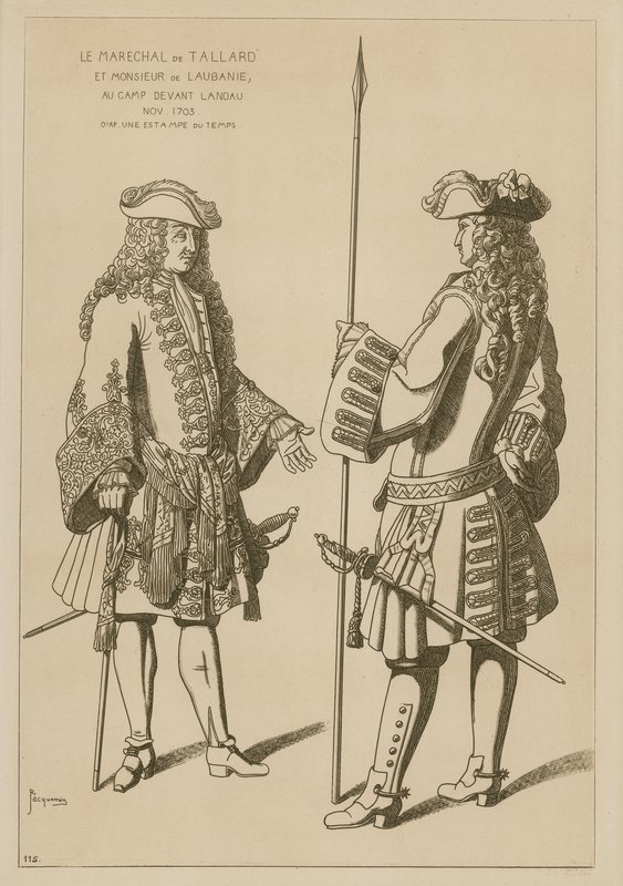 Tallardin marsalkka ja herra Laubanie leirillä ennen Landaun taistelua marraskuussa 1703 tekijältä Raphael Jacquemin