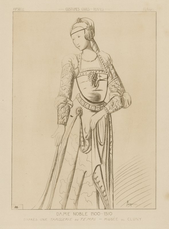 Jalo nainen, 1500-1510 tekijältä Raphael Jacquemin