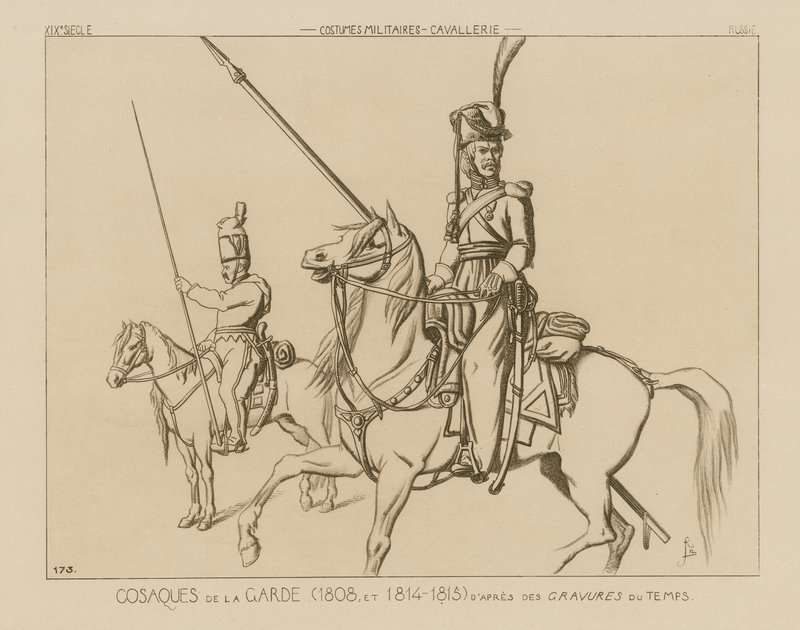 Venäjän kaartin kasakat (1808 ja 1814-15) tekijältä Raphael Jacquemin