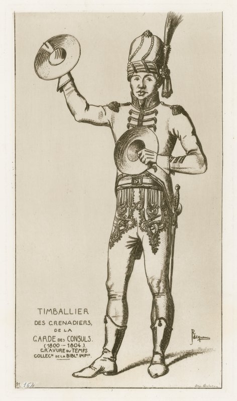 Konsulien kaartin grenadöörien Timbalier (1800-1804). tekijältä Raphael Jacquemin
