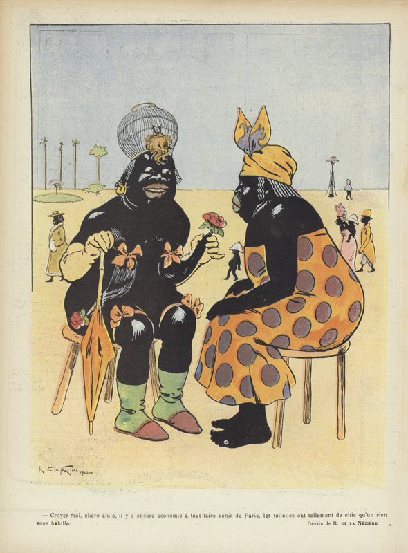 Le Rire -lehden kuvitus (värilitro) tekijältä Raymond de la Neziere