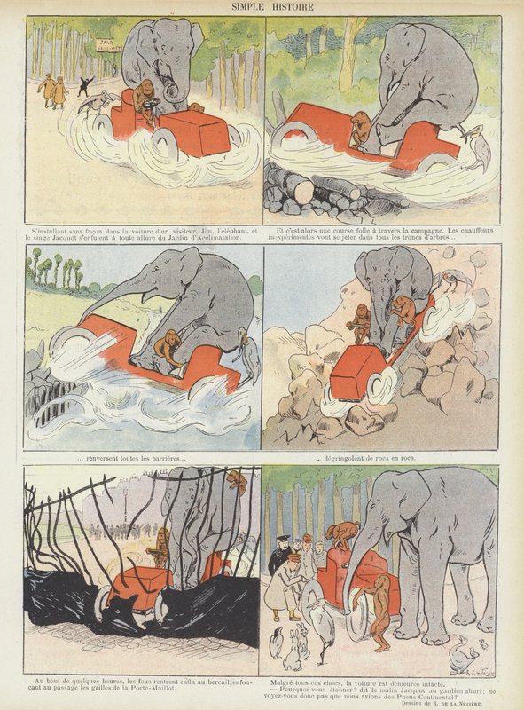 Le Rire -lehden kuvitus (värilitro) tekijältä Raymond de la Neziere