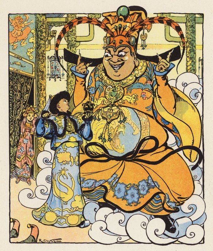 Les Mille et Une Nuits / Tuhat ja yksi yötä (värilitografia) tekijältä Raymond de la Neziere
