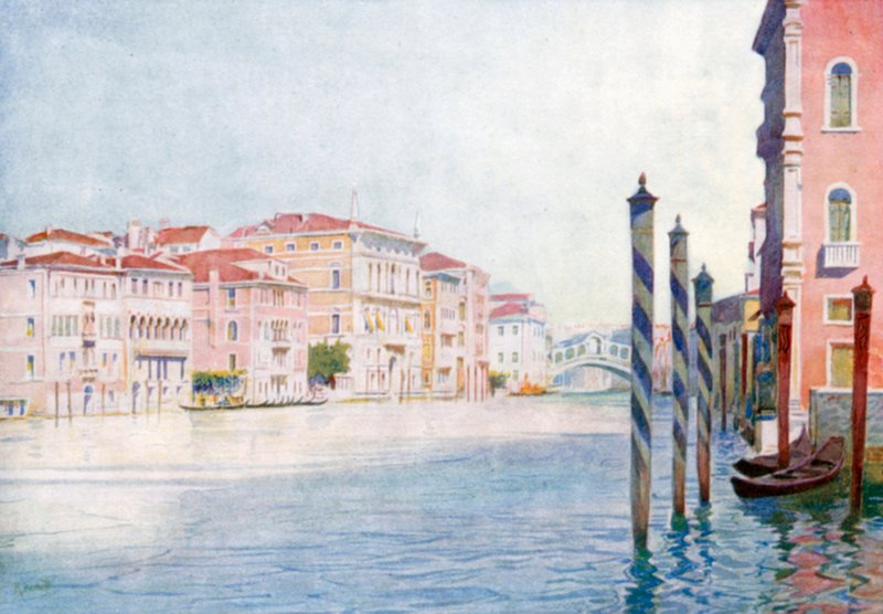 Näkymä Grand Canal Canalille San Angelosta (värilitro) tekijältä Reginald Barratt