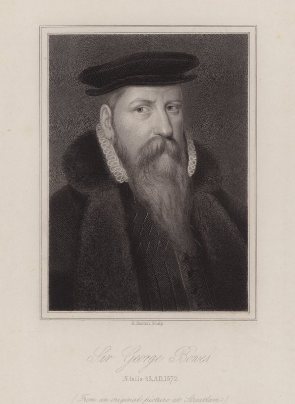 Sir George Bowes, englantilainen sotilas (kaiverrus) tekijältä Reginald Easton