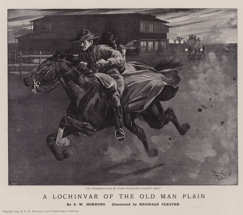 Vanhan miehen tasangon Lochinvar (litografia) tekijältä Reginald Thomas Cleaver
