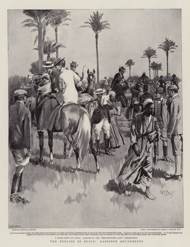 Englantilainen Egyptissä, Garrison Amusements (litografia) tekijältä Reginald Thomas Cleaver