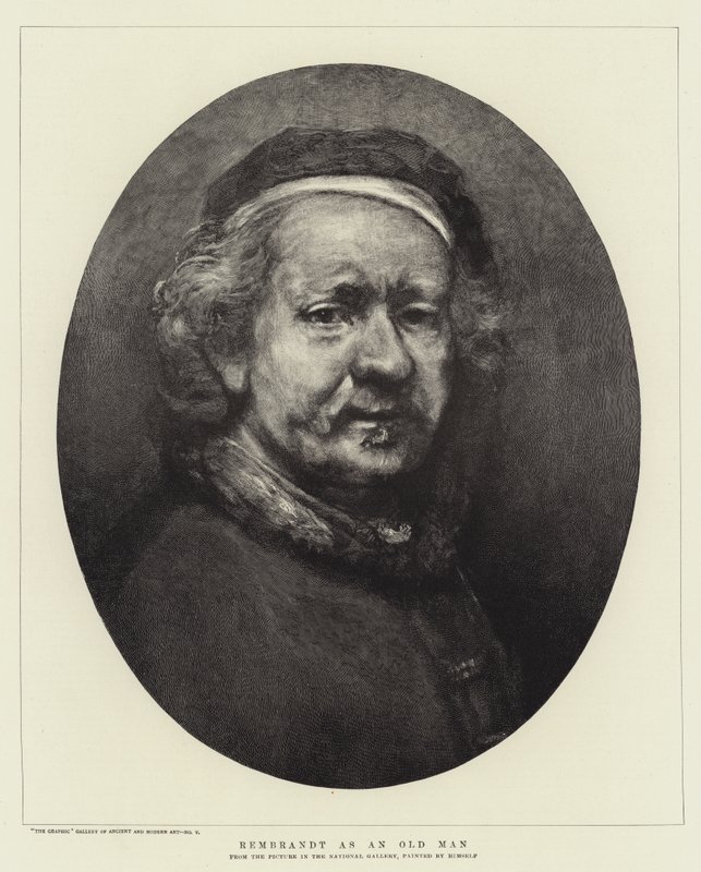 Rembrandt vanhana miehenä tekijältä Rembrandt van Rijn