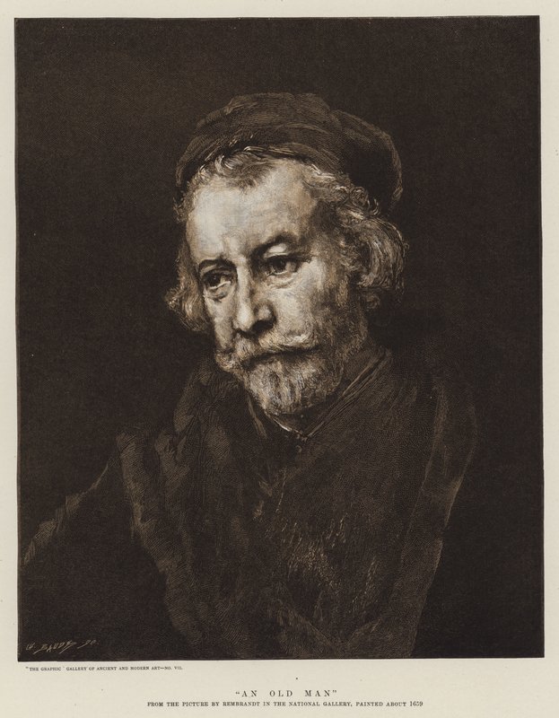 Vanha mies tekijältä Rembrandt van Rijn