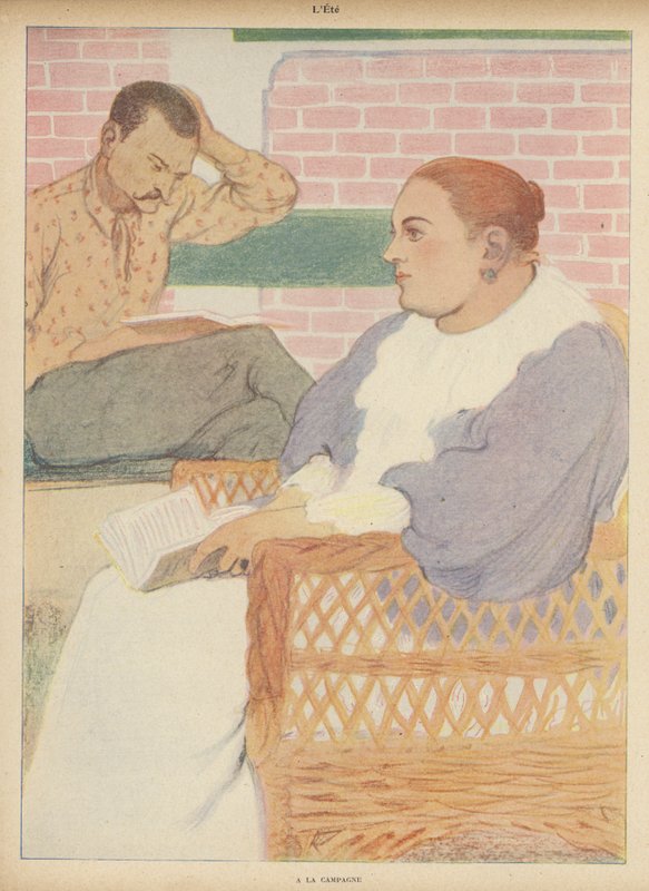 Kesä: maaseudulla (väri litho) tekijältä Rene George Hermann Paul