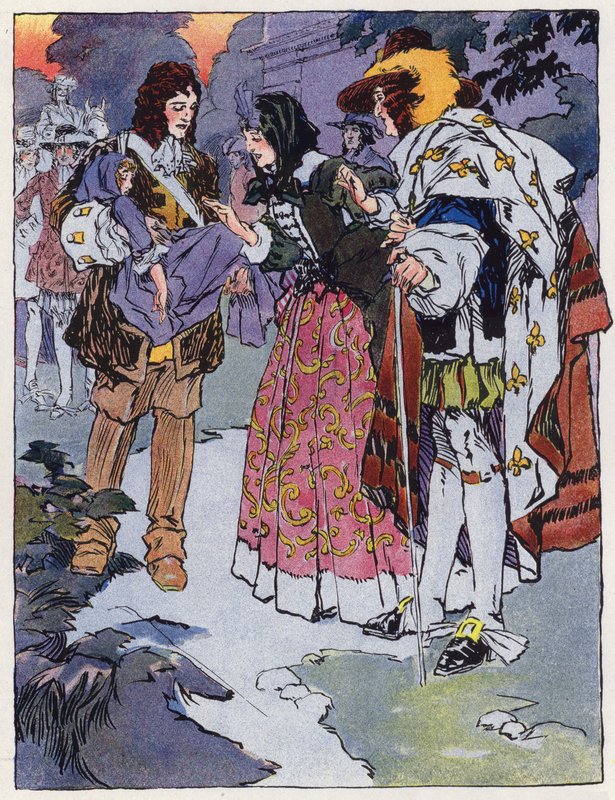 Saint-Cyrin oppilas Ludvig XIV:n alaisuudessa (värinen lito) tekijältä Rene Vincent