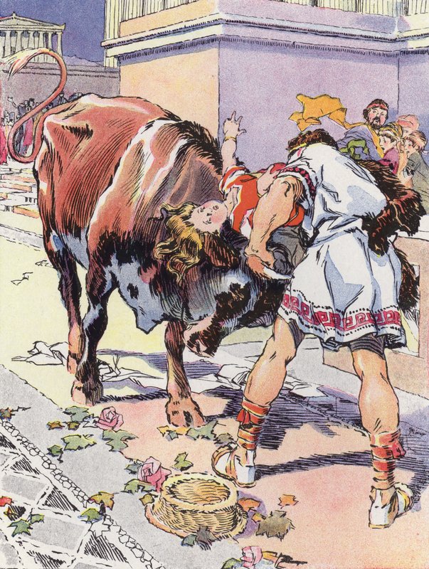 Pieni vuosisadan ateenalainen nainen, Perikles (väri litho) tekijältä Rene Vincent