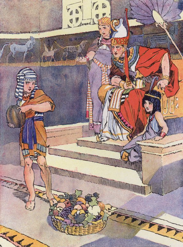 Pikku egyptiläinen Ramses II:n johdolla (väri litho) tekijältä Rene Vincent