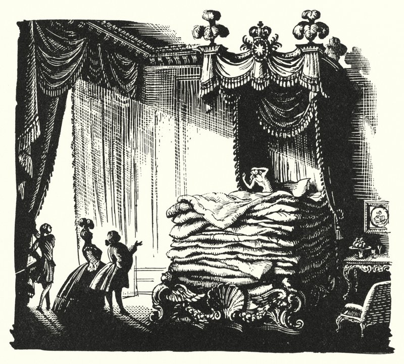 Hans Christian Andersen: Todellinen prinsessa (litho) tekijältä Rex (after) Whistler