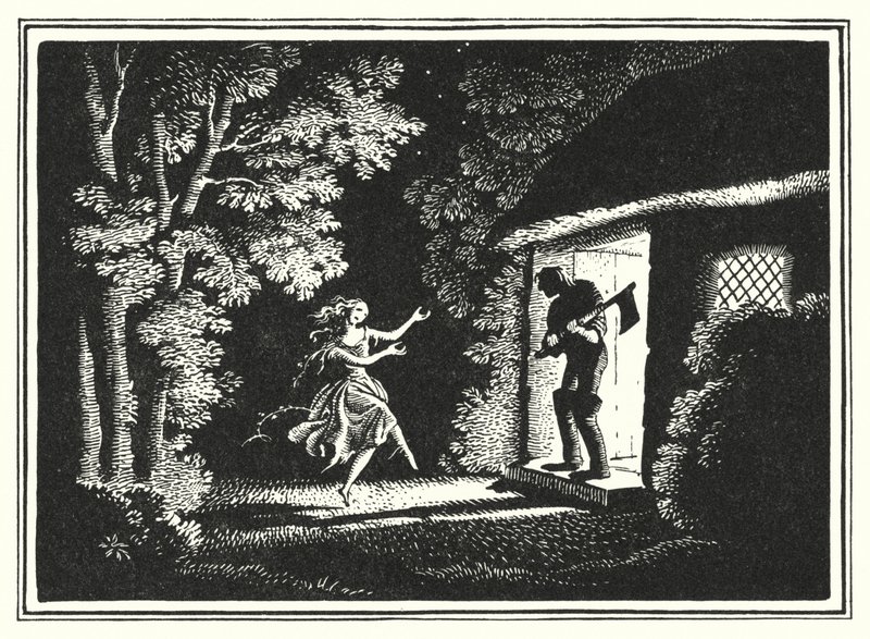 Hans Christian Andersen: Punaiset kengät (litho) tekijältä Rex (after) Whistler