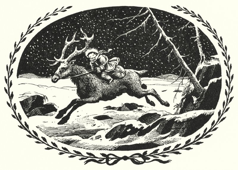 Hans Christian Andersen: Lumikuningatar (litho) tekijältä Rex (after) Whistler