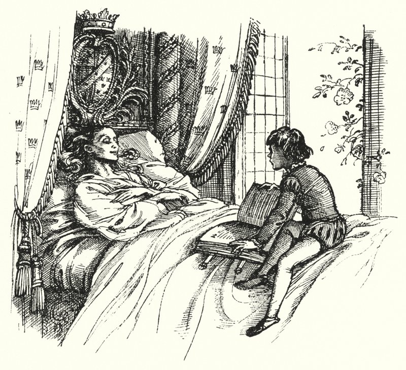 Hans Christian Andersen: Maailman kaunein ruusu (litho) tekijältä Rex (after) Whistler