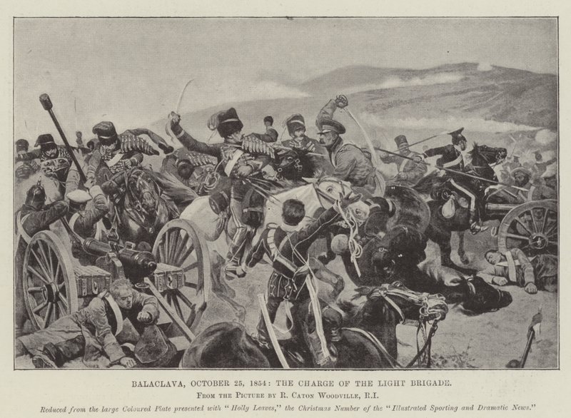 Balaclava, 25. lokakuuta 1854, Light Prikaatin panos tekijältä Richard Caton Woodville junior