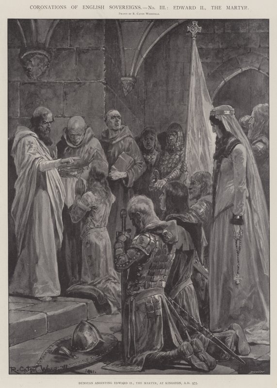Englannin hallitsijoiden kruunaukset, Edward II, marttyyri tekijältä Richard Caton Woodville junior