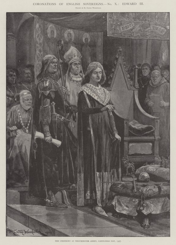 Englannin hallitsijoiden kruunaukset, Edward III tekijältä Richard Caton Woodville junior