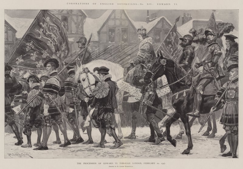 Englannin hallitsijoiden kruunajaiset, Edward VI. tekijältä Richard Caton Woodville junior