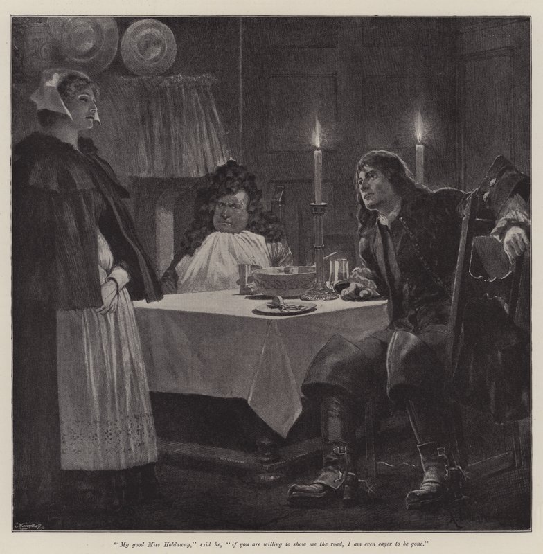 Kuvitus The Great North Roadille, kirjoittanut Robert Louis Stevenson tekijältä Richard Caton Woodville junior