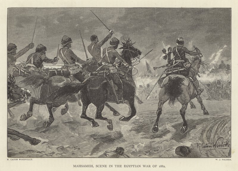 Mahsameh, kohtaus Egyptin sodassa vuonna 1882 tekijältä Richard Caton Woodville junior