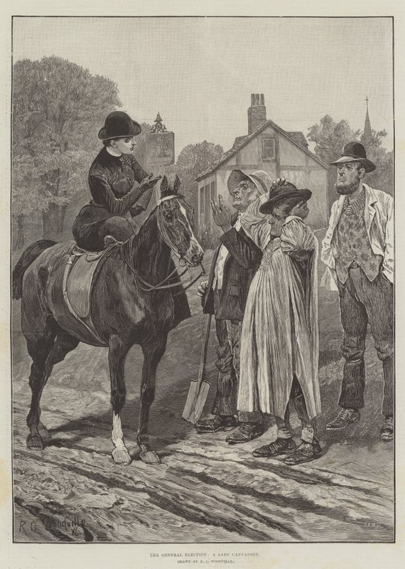 Yleisvaalit, Lady Canvasser tekijältä Richard Caton Woodville junior