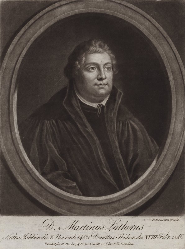 Martin Luther, saksalainen pappi, teologi ja protestanttinen uskonpuhdistaja (kaiverrus) tekijältä Richard (after) Houston