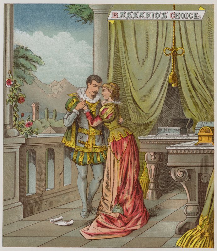 Kuvitus Venetsian kauppiaalle (chromolitho) tekijältä Richard Andre