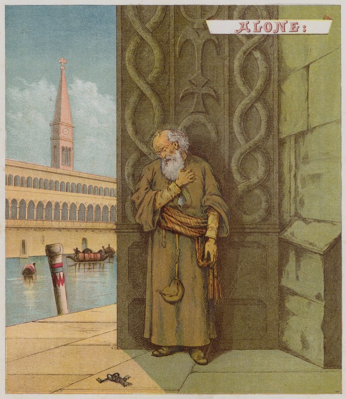 Kuvitus Venetsian kauppiaalle (chromolitho) tekijältä Richard Andre