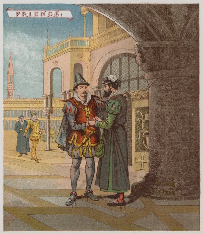 Kuvitus Venetsian kauppiaalle (chromolitho) tekijältä Richard Andre