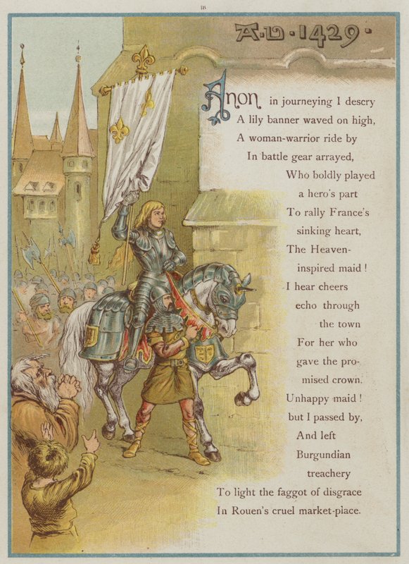 Sivu Upstreamista, kirjoittanut Richard Andre, Jeanne of Arc (värilitho) tekijältä Richard Andre