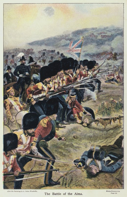 Alman taistelu (väri litho) tekijältä Richard Caton II (after) Woodville