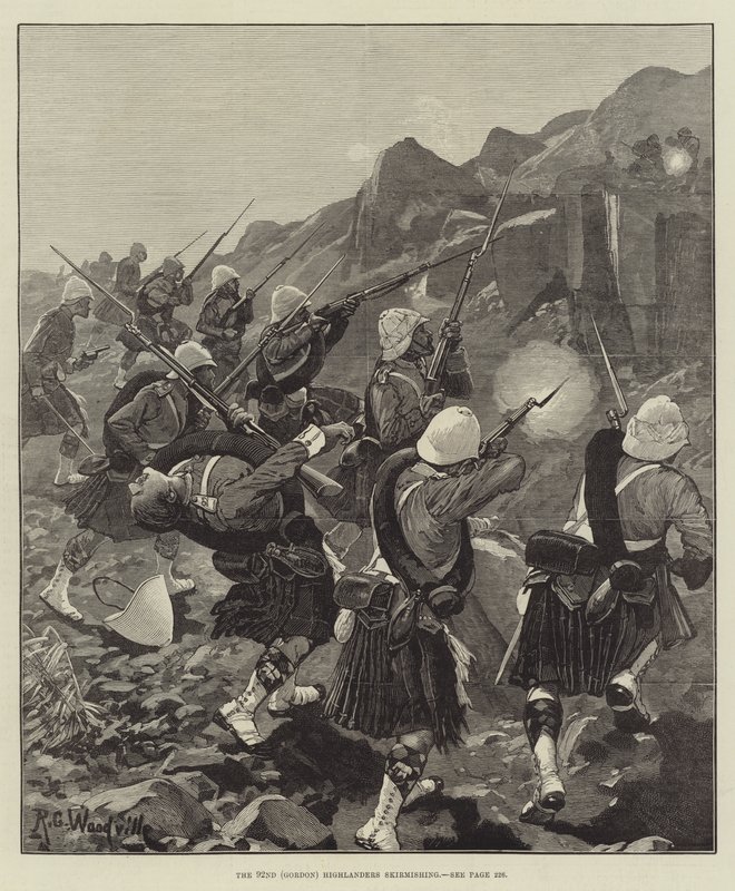 92. (Gordon) Highlanders tapaaminen tekijältä Richard Caton Woodville junior
