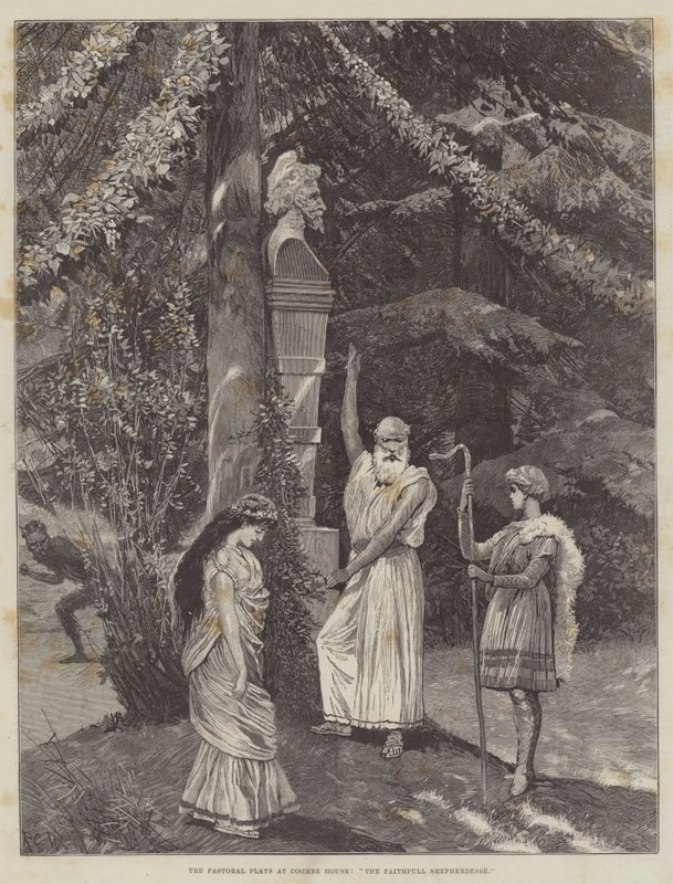 Pastoraaliset näytelmät Coombe Housessa, The Faithful Shepherdess tekijältä Richard Caton Woodville junior