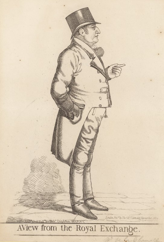 Lee La Chamette (s.1817); Näkymä kuninkaallisesta pörssistä, 1817. tekijältä Richard Dighton