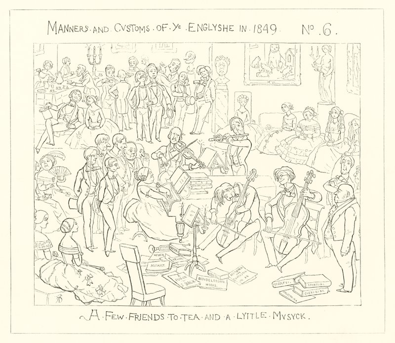 1849, Muutama ystävä teelle ja pienelle musiikille tekijältä Richard Doyle