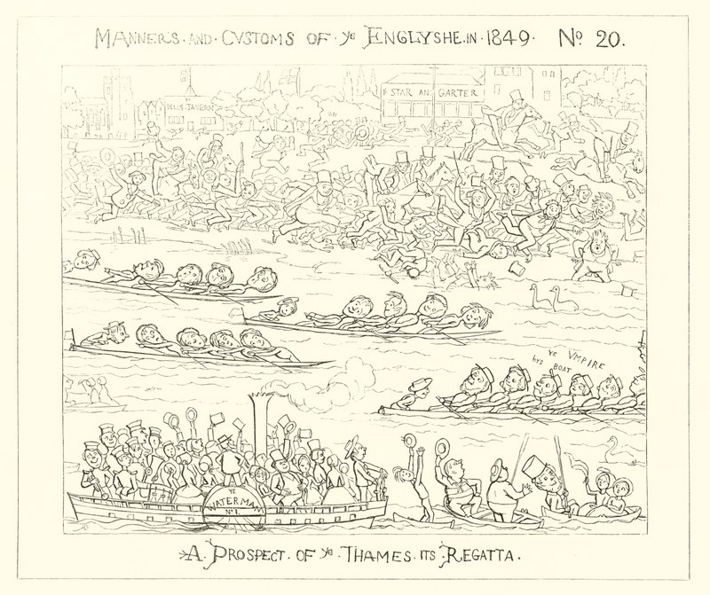 1849, mahdollisuus Thames Regatta tekijältä Richard Doyle