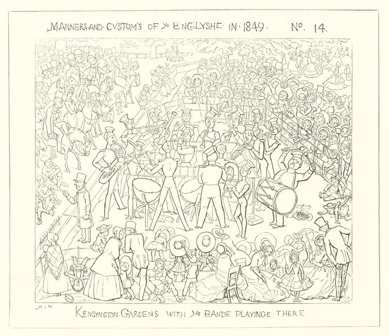 1849, Kensington Gardens bändin soittamana tekijältä Richard Doyle