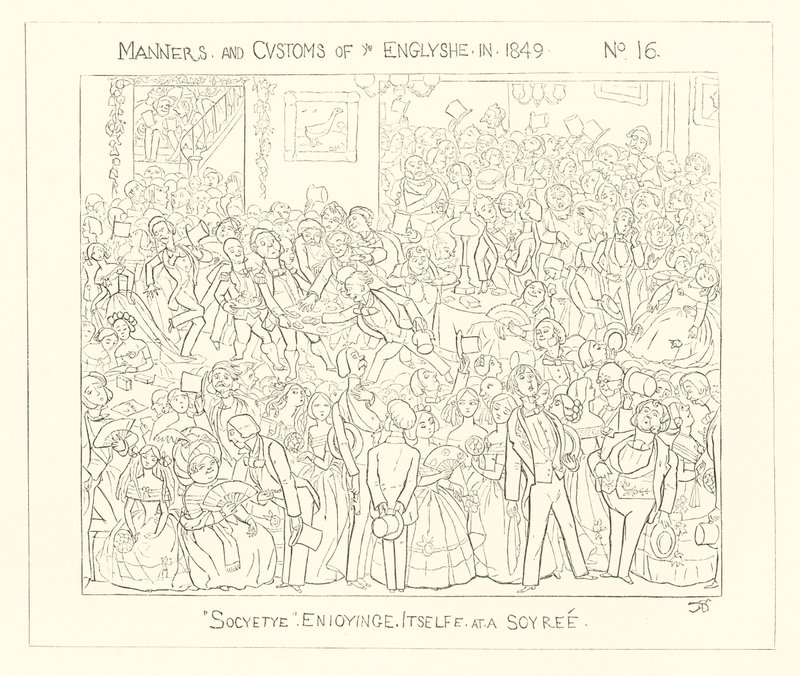 1849, Yhteiskunta viihtyy Soireessa tekijältä Richard Doyle