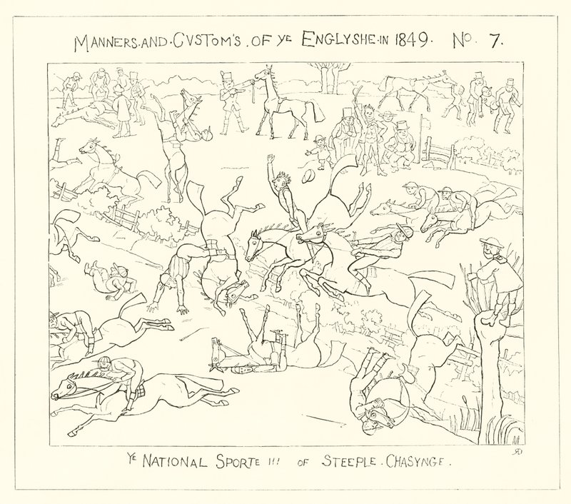 1849, National Sport of Steeple Chasing tekijältä Richard Doyle