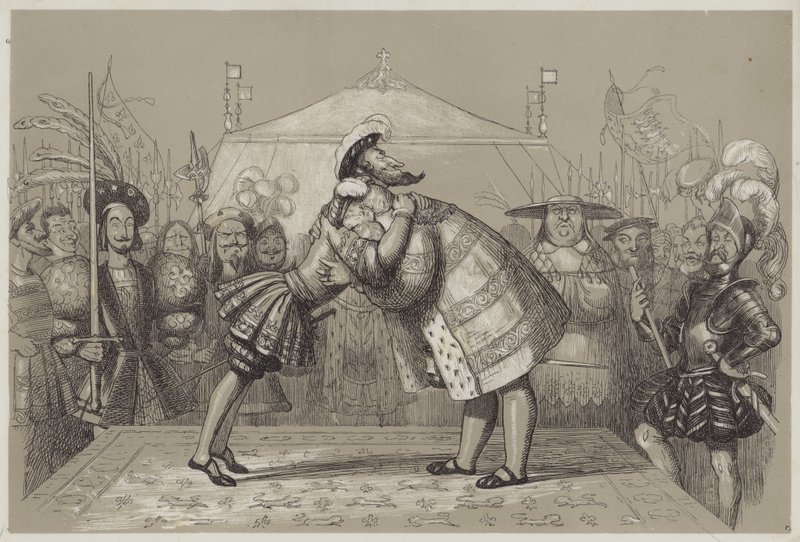 Kultaisen kankaan kenttä (akvatintta) tekijältä Richard Doyle